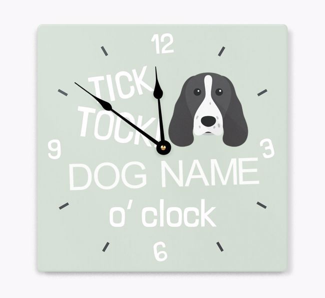 Tick Tock 'O' Clock: Personalised {breedFullName} Wall Clock